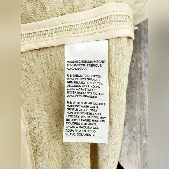 CHICOS | Utility Jacket | Size 8-10 | Cream - Picture 11 of 12